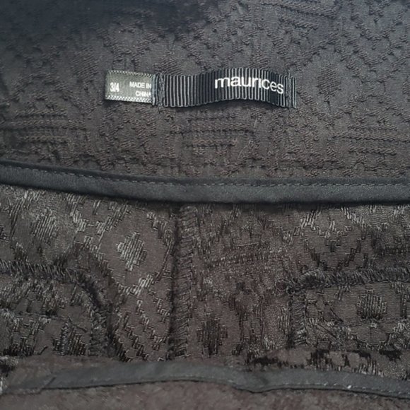 MAURICES Black Classic Trouser Short 3/4 - Picture 5 of 8